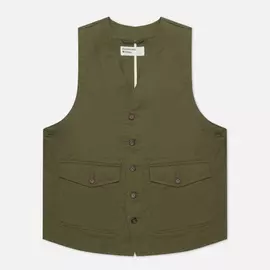 Мужской жилет Universal Works Field Twill, цвет оливковый, размер M