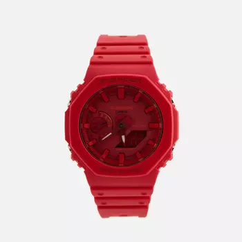 Наручные часы CASIO G-SHOCK GA-2100-4A Octagon Series, цвет красный