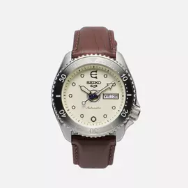 Наручные часы Seiko x Evisen Skateboards SRPF93K1S Seiko 5 Sports, цвет коричневый
