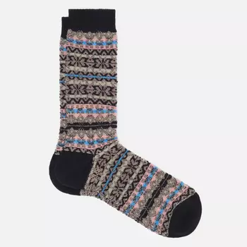 Носки Anonymous Ism Reverse FailrIsle Jaquard Crew, цвет чёрный, размер 41-44 EU