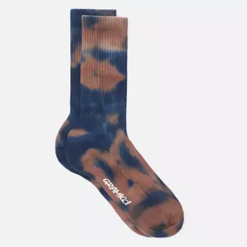 Носки Gramicci Tie Dye Crew, цвет синий, размер 43-46 EU