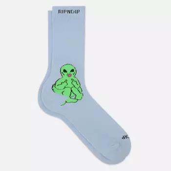 Носки RIPNDIP Lord Alien, цвет голубой, размер 40-46 EU