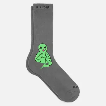 Носки RIPNDIP Lord Alien High, цвет серый, размер 40-46 EU
