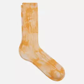 Носки Stussy Dyed Ribbed Crew, цвет жёлтый, размер 40-46 EU