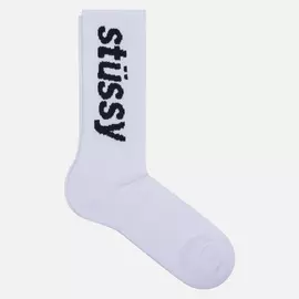 Носки Stussy Helvetica Jacquard Crew, цвет белый, размер 40-46 EU