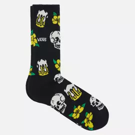 Носки Vans Happy Trails Crew, цвет чёрный, размер 38.5-42 EU