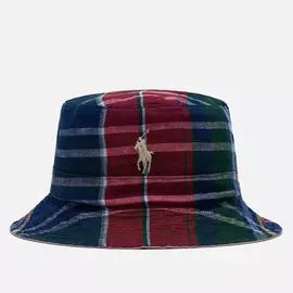 Панама Polo Ralph Lauren Reversible Madras, цвет синий, размер L-XL