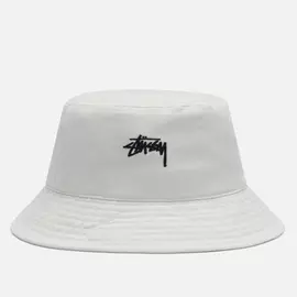 Панама Stussy Stock Printed Logo, цвет белый, размер L-XL