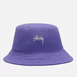 Панама Stussy Stock Printed Logo, цвет фиолетовый, размер S-M