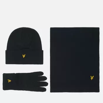 Подарочный набор Lyle & Scott Glove & Scarf & Beanie, цвет зелёный