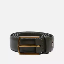 Ремень Polo Ralph Lauren Smooth Leather Metallic Polo Medium, цвет зелёный, размер 34