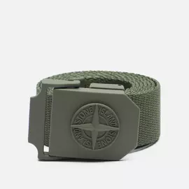 Ремень Stone Island Nylon Tape 7515, цвет зелёный, размер 110