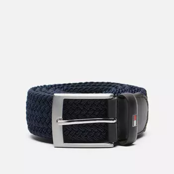 Ремень Tommy Jeans Adan Tonal Braided Elastic Webbing, цвет синий, размер 100
