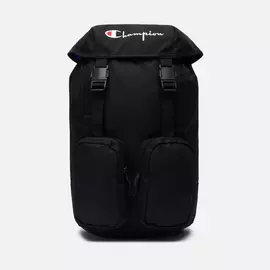 Рюкзак Champion Reverse Weave Script Logo Buckle Front Zip Pocket, цвет чёрный