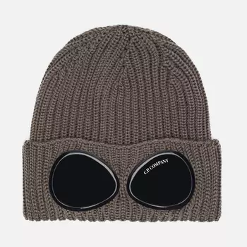 Шапка C.P. Company Extra Fine Goggle, цвет коричневый