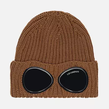 Шапка C.P. Company Extra Fine Goggle, цвет коричневый