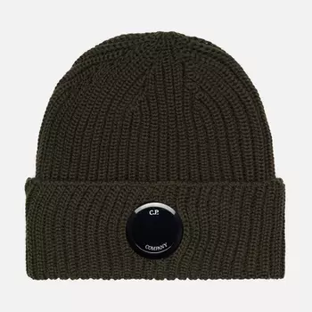 Шапка C.P. Company Extra Fine Lens, цвет оливковый