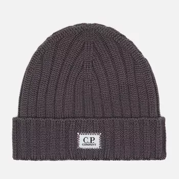 Шапка C.P. Company Extra Fine Logo, цвет фиолетовый