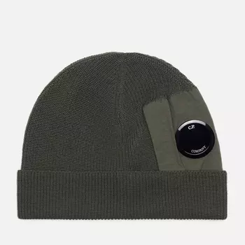 Шапка C.P. Company Extra Fine Merino Wool Lens, цвет оливковый