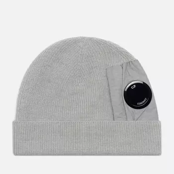 Шапка C.P. Company Extra Fine Merino Wool Lens, цвет серый