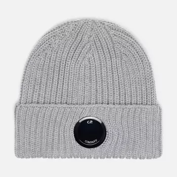 Шапка C.P. Company Extrafine Merino Wool Lens, цвет серый