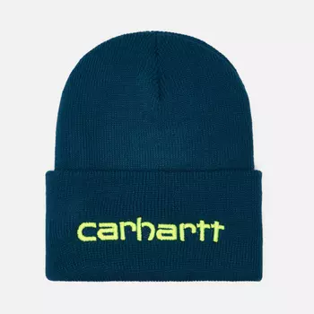 Шапка Carhartt Insulated Logo Graphic Cuffed, цвет синий