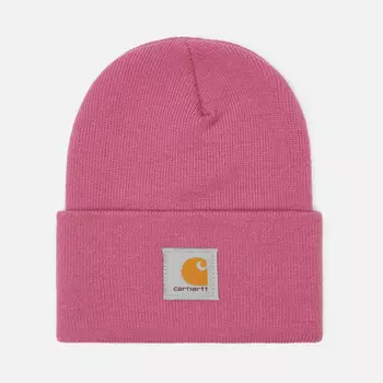 Шапка Carhartt Knit Cuffed, цвет розовый