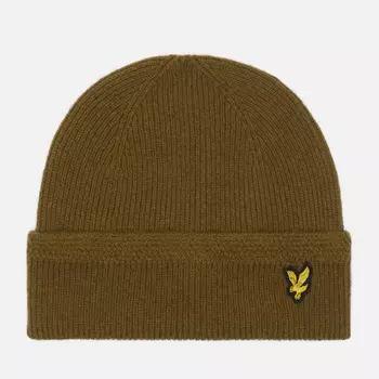 Шапка Lyle & Scott Racked Rib, цвет оливковый