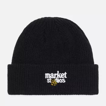 Шапка MARKET Smiley Upside Down Logo, цвет чёрный