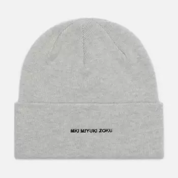 Шапка MKI Miyuki-Zoku Embroidered Logo Merino, цвет серый