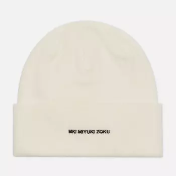 Шапка MKI Miyuki-Zoku Embroidered Logo Merino, цвет бежевый