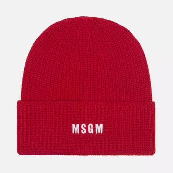 Шапка MSGM M Embroidered Micrologo, цвет красный
