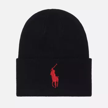 Шапка Polo Ralph Lauren Acrylic Big Polo Pony, цвет чёрный
