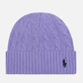 Шапка Polo Ralph Lauren Cable Cotton Cold Weather, цвет фиолетовый