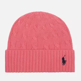Шапка Polo Ralph Lauren Cable Cotton Cold Weather, цвет розовый