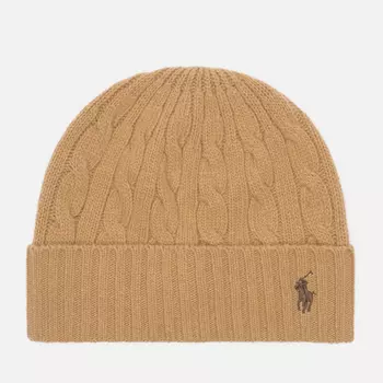 Шапка Polo Ralph Lauren Classic Cable, цвет коричневый