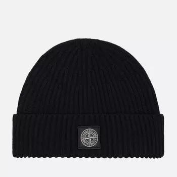 Шапка Stone Island Full Rib RWS Wool, цвет чёрный