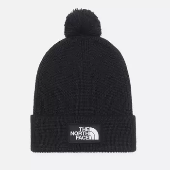 Шапка The North Face TNF Logo Box Pom Recycled, цвет чёрный