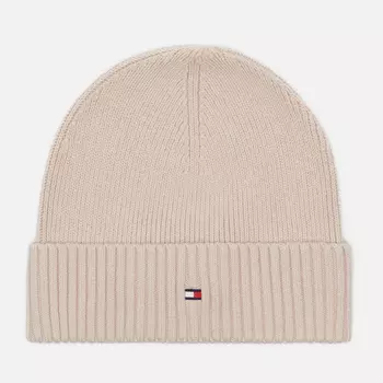 Шапка Tommy Jeans Essential Flag, цвет бежевый