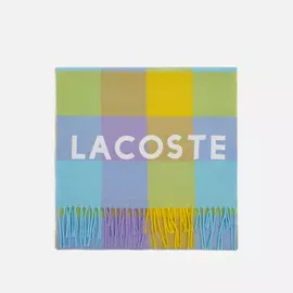 Шарф Lacoste Live Colored Check Wool, цвет комбинированный
