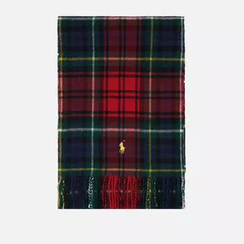 Шарф Polo Ralph Lauren Classic Plaid Oblong, цвет красный