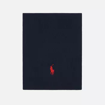 Шарф Polo Ralph Lauren Embroidered Logo, цвет синий