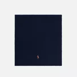 Шарф Polo Ralph Lauren Fringed Virgin Wool, цвет синий