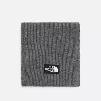 Шарф The North Face Logo Box, цвет серый