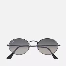Солнцезащитные очки Ray-Ban Oval Flat Lenses, цвет чёрный, размер 51mm