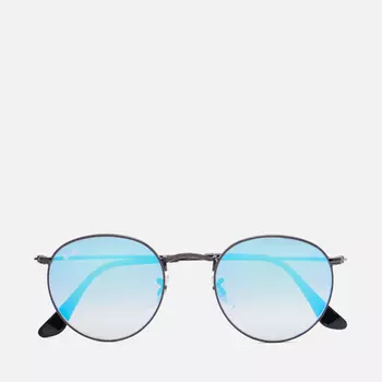 Солнцезащитные очки Ray-Ban Round Flash Lenses Gradient, цвет чёрный, размер 53mm