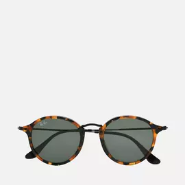 Солнцезащитные очки Ray-Ban Round Fleck, цвет коричневый, размер 49mm