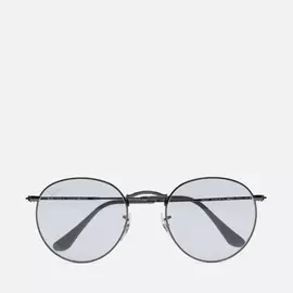 Солнцезащитные очки Ray-Ban Round Solid Evolve, цвет серебряный, размер 50mm