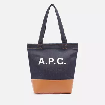 Сумка A.P.C. Axel Small Tote Denim, цвет синий