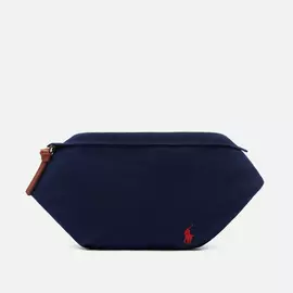 Сумка на пояс Polo Ralph Lauren Canvas Medium Embroidered Logo, цвет синий